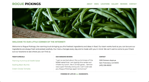 rogue pickings website screenshot